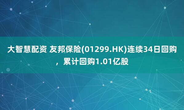 大智慧配资 友邦保险(01299.HK)连续34日回购，累计回购1.01亿股